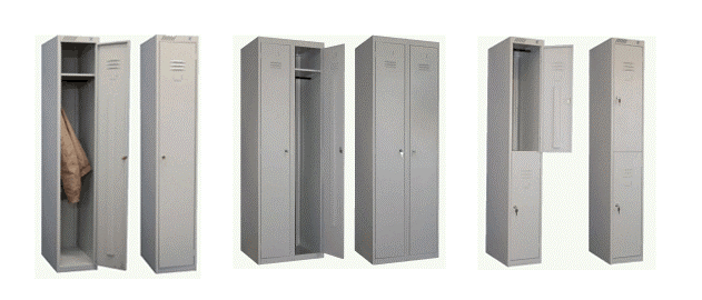 Шкафчики из окрашенного металла для санпропускников