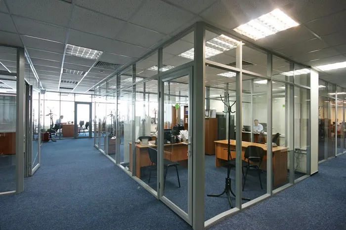 Офисные перегородки из двойного стекла